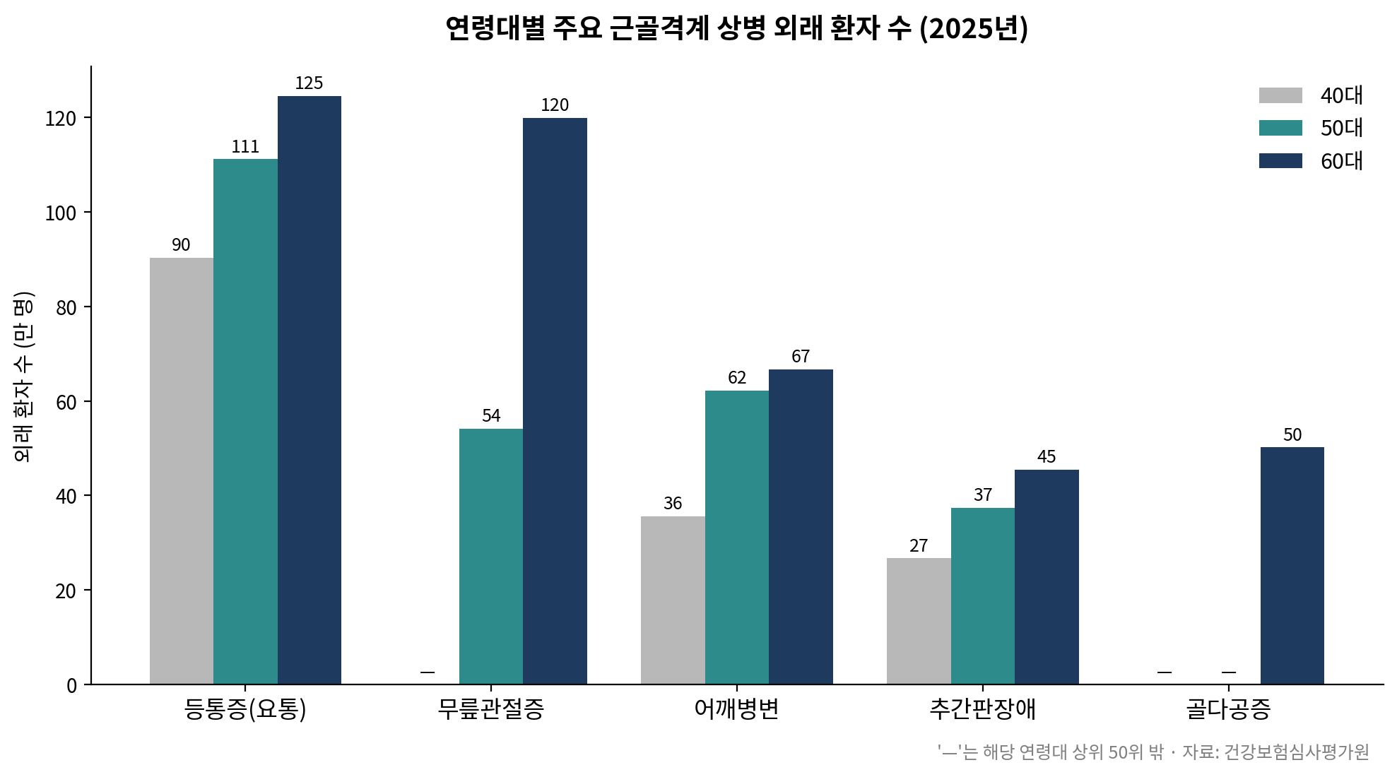 연령대별 주요 상병